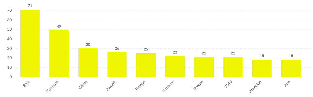 Top terms del universo de buzz anual de McFit